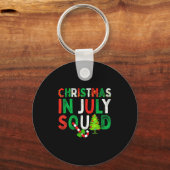 Christmas In July Squad Funny Xmas Men Women Kids  キーホルダー (正面)