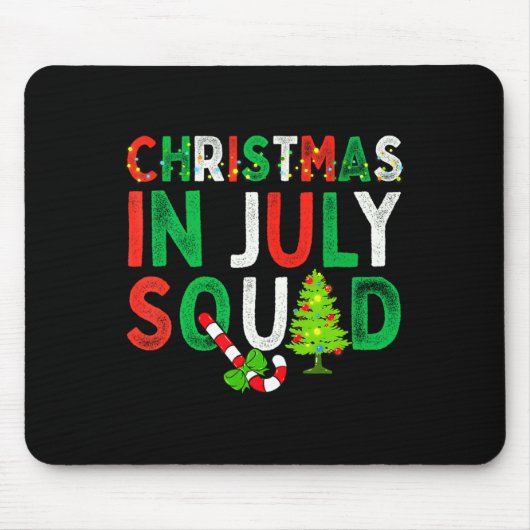Christmas In July Squad Funny Xmas Men Women Kids  マウスパッド (正面)