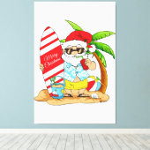 Christmas In July Squad Shirt Groovy SummerクリスマスM キャンバスプリント (インサイチュ (ウッドフロア))