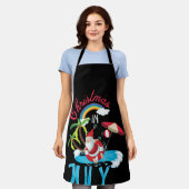 Christmas In July Summer Beach Vacation エプロン (着用した状態)