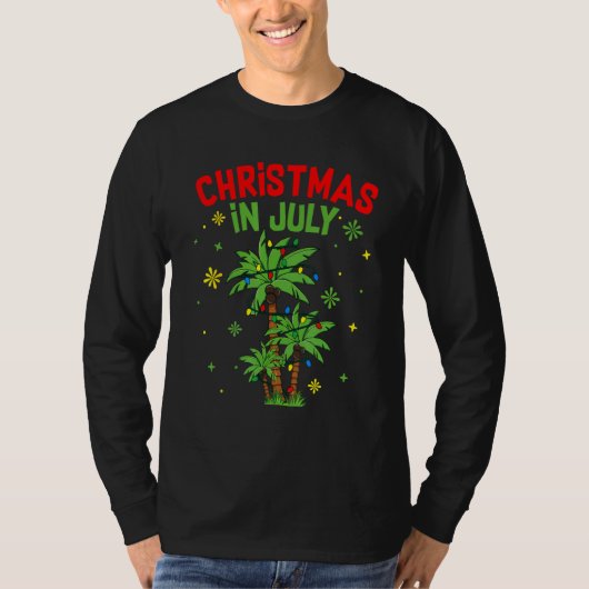 Christmas in July Summer Beach Vacation Xmas Tシャツ (正面)