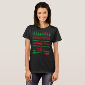 Christmas in July Summer Ugly Sweater Santa Xmas Tシャツ (正面フル)