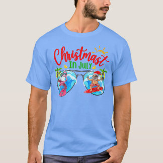 Christmas In July Sunglasses Santa Beach Summer Xm Tシャツ