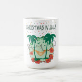 Christmas in July Tropical Colorful Christmas Tree コーヒーマグカップ (中央)