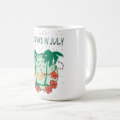 Christmas in July Tropical Colorful Christmas Tree コーヒーマグカップ (正面右)