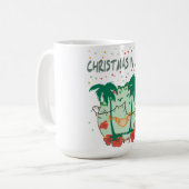 Christmas in July Tropical Colorful Christmas Tree コーヒーマグカップ (正面左)