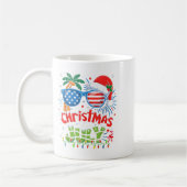 Christmas In July Usa Flag Summer Beach Hawaii San コーヒーマグカップ (左)