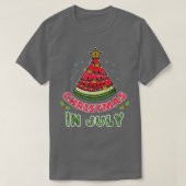 Christmas In July Watermelon Christmas Tree Tシャツ (デザイン正面)