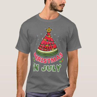 Christmas In July Watermelon Christmas Tree Tシャツ