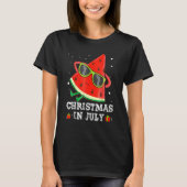 Christmas In July Watermelon Xmas Tree Summer Men  Tシャツ (正面)