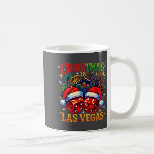 Christmas In Las Vegas Funny Holiday Design Long S コーヒーマグカップ (右)