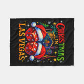 Christmas In Las Vegas Funny Holiday Design Long S フリースブランケット (正面(横))
