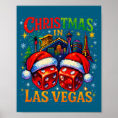 Christmas In Las Vegas Funny Holiday Design Long S ポスター (正面)