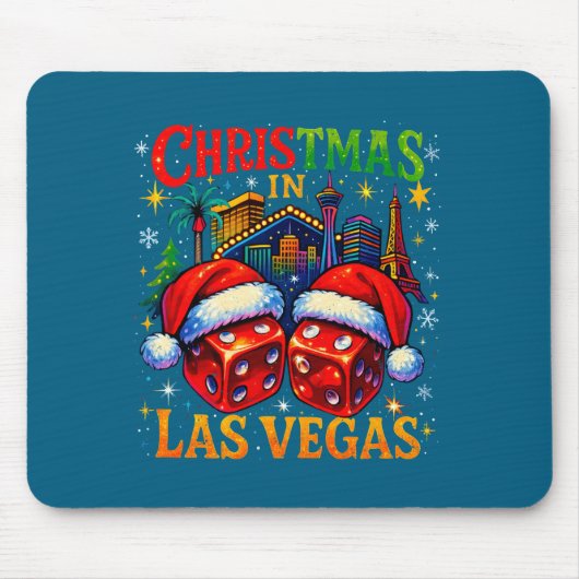 Christmas In Las Vegas Funny Holiday Design Long S マウスパッド (正面)