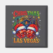 Christmas In Las Vegas Funny Holiday Design Long S マグネット (正面)