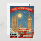 Christmas in London Greeting Card ポストカード (正面/裏面)