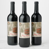 Christmas in London Personalized Wine Label ワインラベル (ボトル)