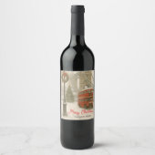 Christmas in London Personalized Wine Label ワインラベル (正面)