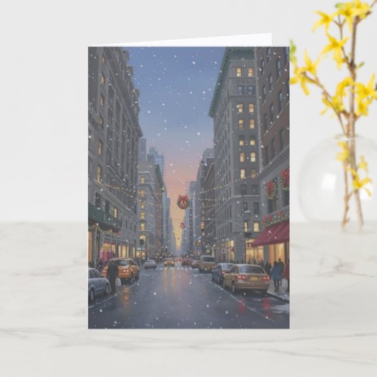 Christmas In New York Card カード (黄色い花)