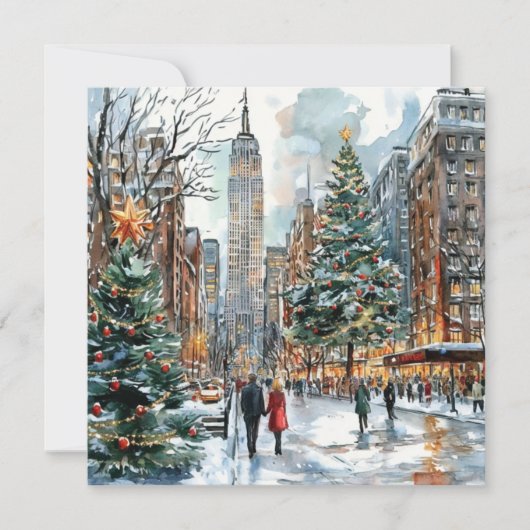 Christmas In New York Holiday Card シーズンカード (正面)