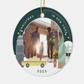 Christmas in New York Keepsake Photo セラミックオーナメント (左)