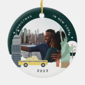 Christmas in New York Keepsake Photo セラミックオーナメント (裏面)