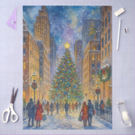 Christmas in New York – Winter City Scene  薄葉紙