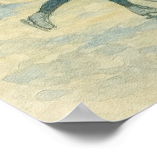 Christmas in Paris Art Print – Eiffel Tower Winter ポスター (角)