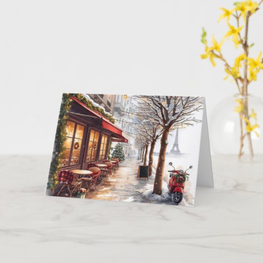 Christmas In Paris Card カード (黄色い花)