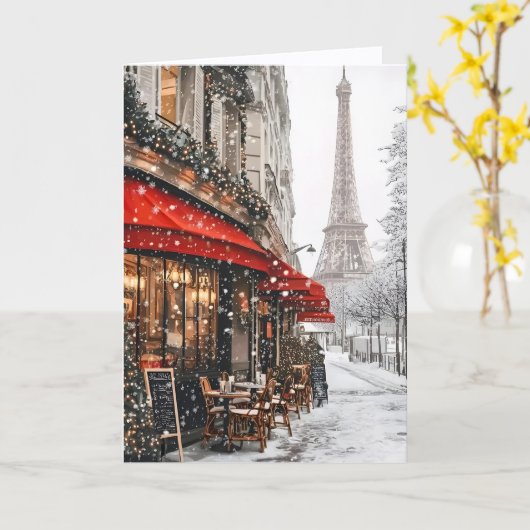 Christmas In Paris Card カード (黄色い花)