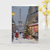 Christmas In Paris Card カード (黄色い花)