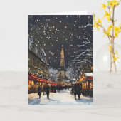 Christmas In Paris Card カード (黄色い花)