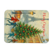 Christmas in Paris Eiffel Tower Winter  マグネット (横)