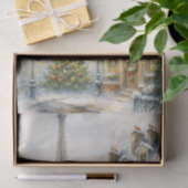 Christmas in Paris Watercolor Eiffel Tower Scene 薄葉紙 (ギフト)