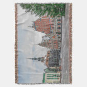 Christmas in Riga Latvia スローブランケット (正面縦)