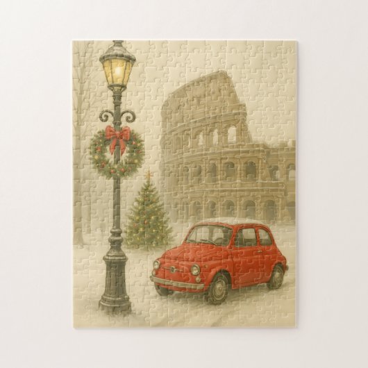 Christmas in Rome Italy – Holiday Art ジグソーパズル (縦)