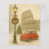 Christmas in Rome Italy – Holiday Art Gift  ポストカード (正面)