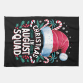 Christmas In Squad Summer威厳があるクリスマス キッチンタオル (横)