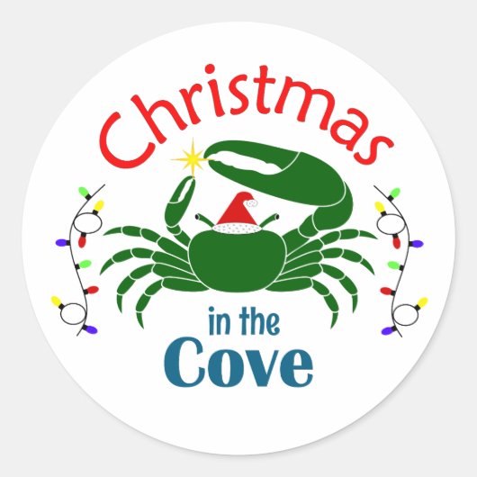 Christmas in the Cove Stickers ラウンドシール (正面)