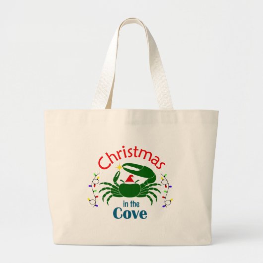 Christmas in the Cove Tote Bag (choose a size) ラージトートバッグ (正面)
