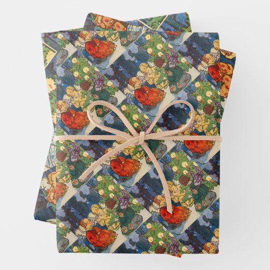 Christmas in the forest - Zdenek Guth ラッピングペーパーシート (インサイチュ)