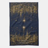 Christmas in the Stars | クリスマスの村 キッチンタオル (縦)