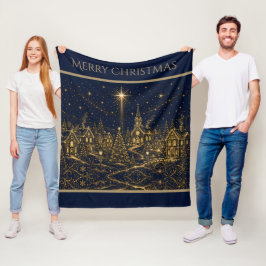 Christmas in the Stars | クリスマスの村 フリースブランケット