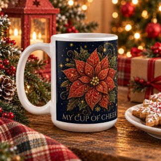 Christmas in the Stars | ポインセチア コーヒーマグカップ