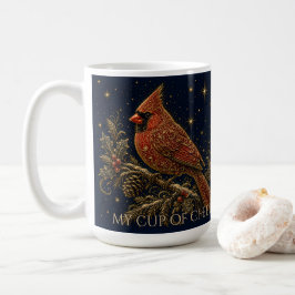 Christmas in the Stars | 赤いショウジョウコウカンチョウ コーヒーマグカップ