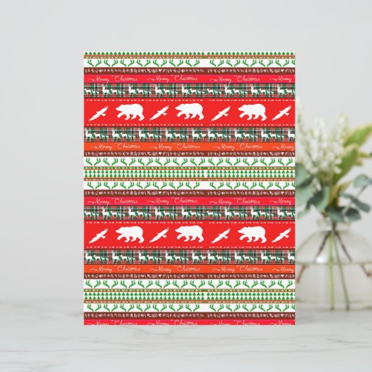 Christmas in the woods christmas craft paper (スタンド正面)