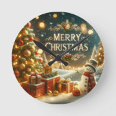 Christmas into your home Wall Clock ラウンド壁時計 (正面)