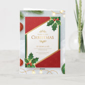 Christmas Invitation Card | Elegant Holiday Party 招待状 (裏面)