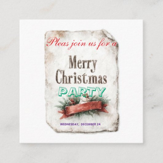 christmas invitations cards エンクロージャーカード (正面)