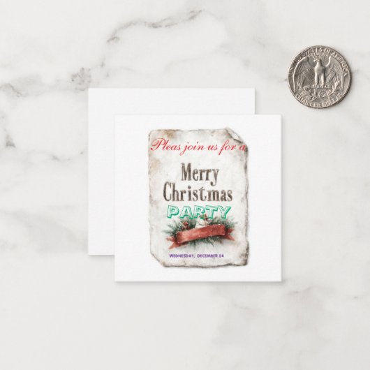 christmas invitations cards ノートカード (正面/裏面インサイチュ)